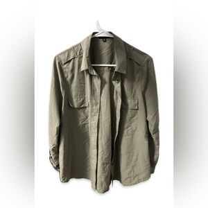 Dynamite Women's Olive Button Down Shirt